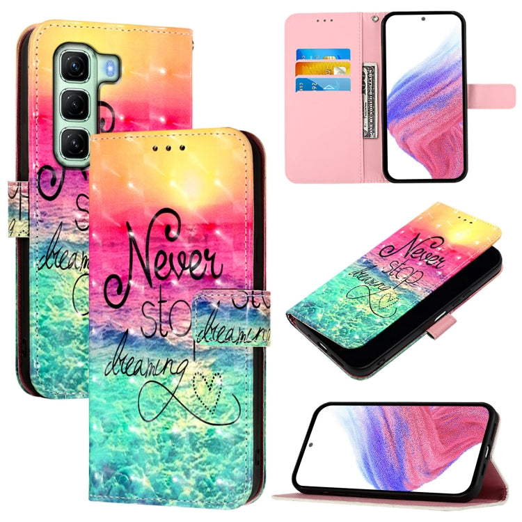 Funda de Cuero con Tapa Horizontal y Pintura 3D para Infinix Hot 50 5G (Chasing Dreams)