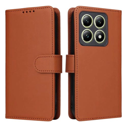 Funda Para Teléfono Xiaomi 14T Betopnice Bn-005 2 En 1 De Piel Auténtica De Imitación Desmontable (Marrón)