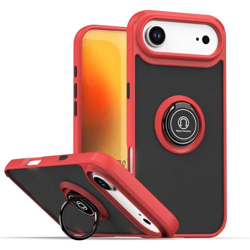 Funda de TPU + PC con anillo para iPhone 17 Air Q Shadow 1 Series (Roja)
