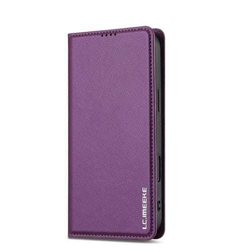 Funda de PU con textura fina esmerilada para iPhone 17 LC.IMEEKE L1 Series (morada)