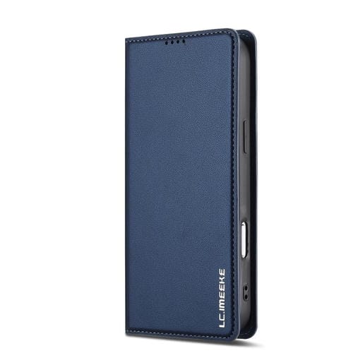 Funda de PU con textura fina esmerilada para iPhone 17 Pro LC.IMEEKE L1 Series (azul)