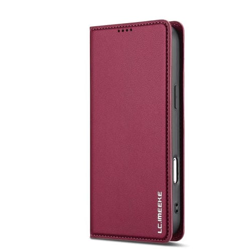 Funda de PU con textura fina esmerilada LC.IMEEKE L1 Series para iPhone 17 Pro Max (Roja)