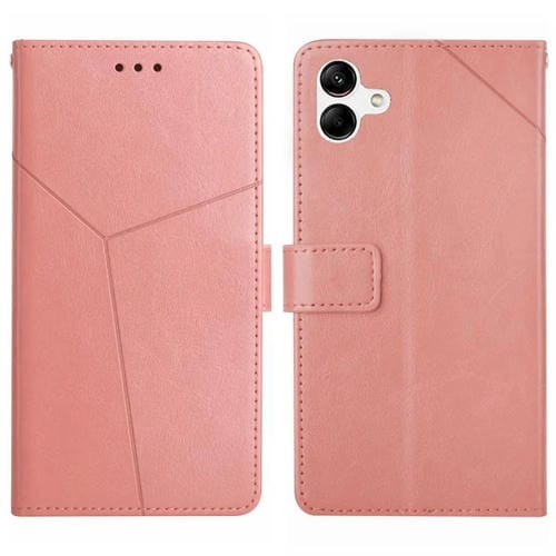 Funda de Cuero con Tapa y Patrón en Forma de y Samsung Galaxy A06 5G (Rosa)