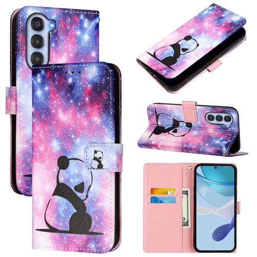 Funda de Cuero para ZTE Nubia S 5G A403Zt con Diseño Baby Panda (Color Liso)