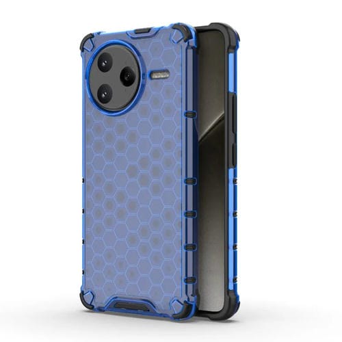 Funda Antigolpes con Diseño de Panal para Redmi K80 Pro/Poco F7 Ultra (Azul)