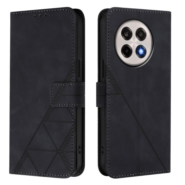 Funda de Cuero con Tapa y Relieve 3D para OnePlus Ace 5 Pro / Ace 5 / 13R (Negra)