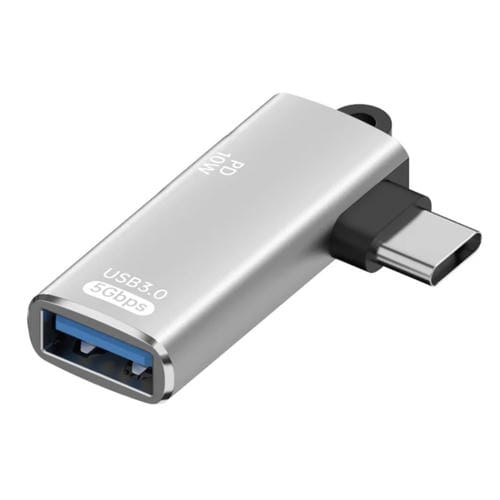 Adaptador Usb-C a Usb OTG ADS-617B 5 Gbps PD10W (Plateado)