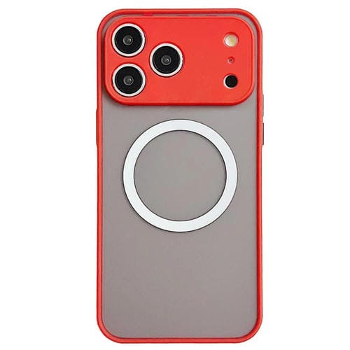 Funda MagSafe con diseño de ojo de halcón para iPhone 17 Pro Max (roja)