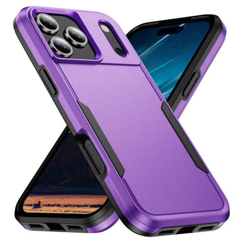 Funda Pioneer Armor de PC y TPU resistente para iPhone 17 Pro Max (morado y negro)