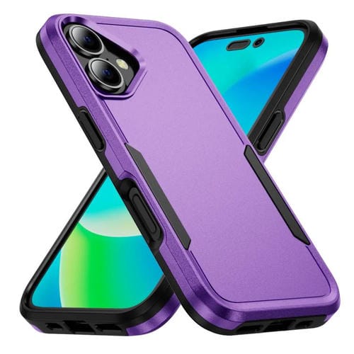 Funda Pioneer Armor de PC y TPU resistente para iPhone 17 (morado y negro)