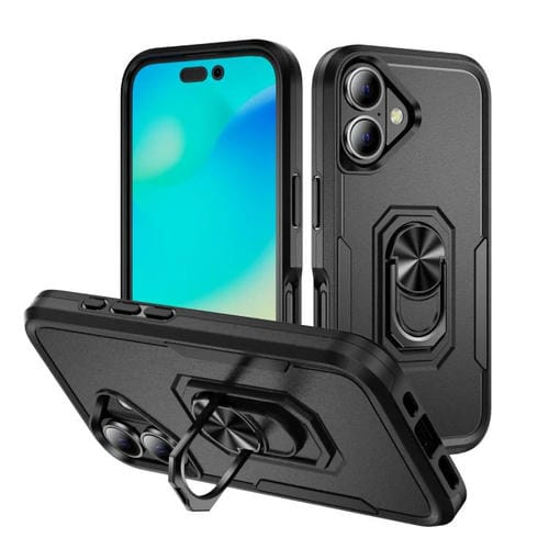 Funda Pioneer Armor de PC y TPU resistente con soporte para iPhone 17 (negra)