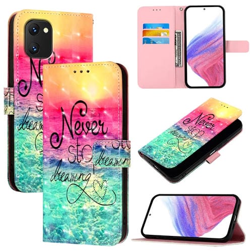 Funda de Cuero con Tapa Horizontal y Pintura 3D para Umidigi Power 7/7S (Chasing Dreams)