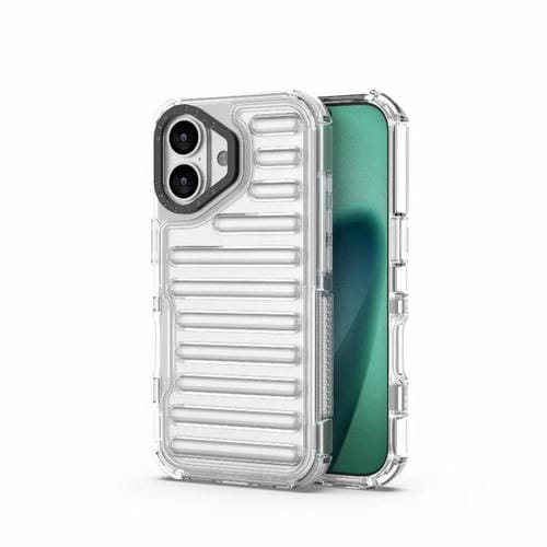 Funda híbrida de TPU y PC con airbag de alta transparencia para iPhone 17 (transparente)