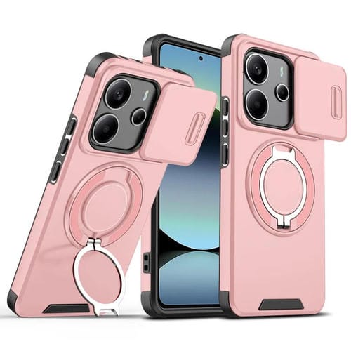 Funda para Redmi Note 14 4G con anillo deslizante de 164,84 mm (rosa)