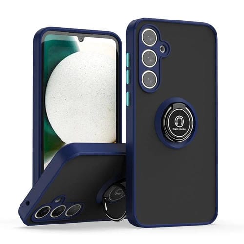 Funda de TPU + PC con anillo para Samsung Galaxy A35 5G Q Shadow 1 Series (azul rey)