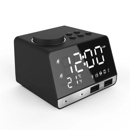 Altavoz Bluetooth K11 Pantalla Led Despertador Radio Música (Negro)