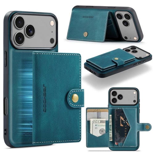 JEEHOOD J01 - Funda magnética desmontable estilo billetera para iPhone 17 Pro (azul)