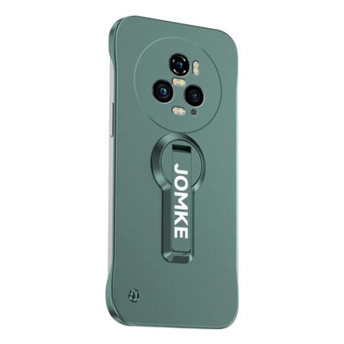 Estuche para Teléfono Honor Magic5 Pro con Soporte Giratorio 360° y Barniz para Hornear (Verde)