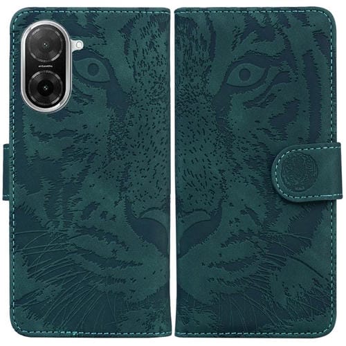Funda de cuero con estampado de tigre para Redmi A5 4G (171,7 mm) (verde)