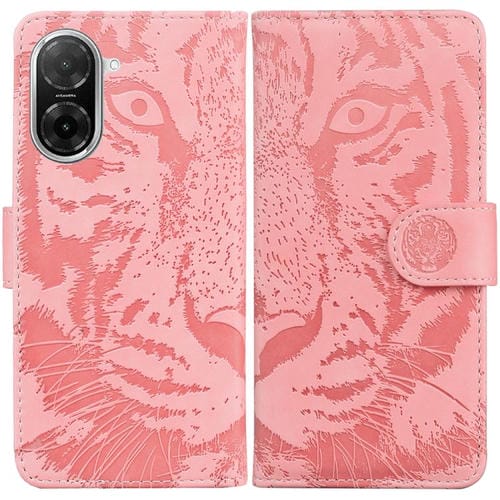 Funda de cuero con estampado de tigre para Redmi A5 4G (171,7 mm) (rosa)