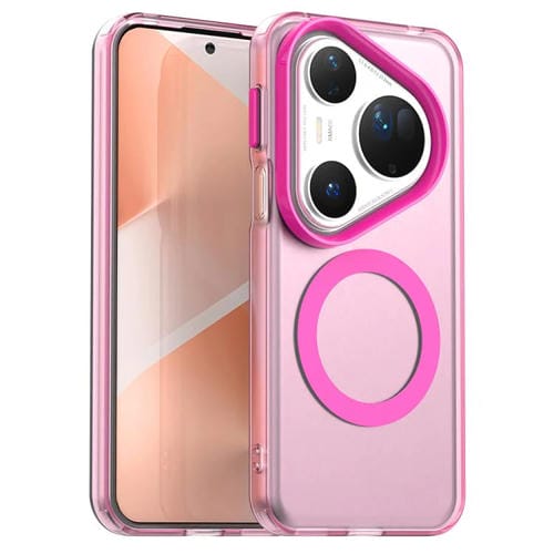 Funda híbrida de TPU y PC con Magsafe Candy para Huawei Pura 80 Ultra (roja)