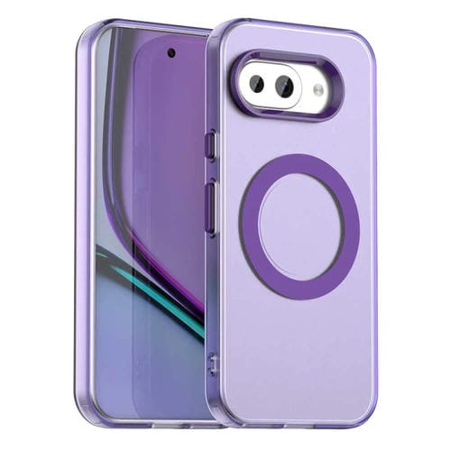 Funda híbrida TPU y PC con Magsafe Candy para Google Pixel 9A (Morado)