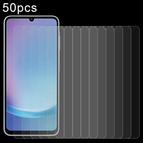 50 películas de vidrio templado 9H 2.5D de 0,26 mm para Samsung Galaxy A25e