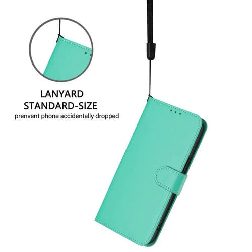 Funda de cuero con textura de piel y cordón para TCL 605/60 SE (verde)