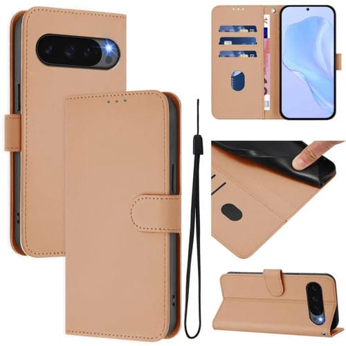 Funda de Cuero con Cordón para Google Pixel 10 Pro XL (Piel)