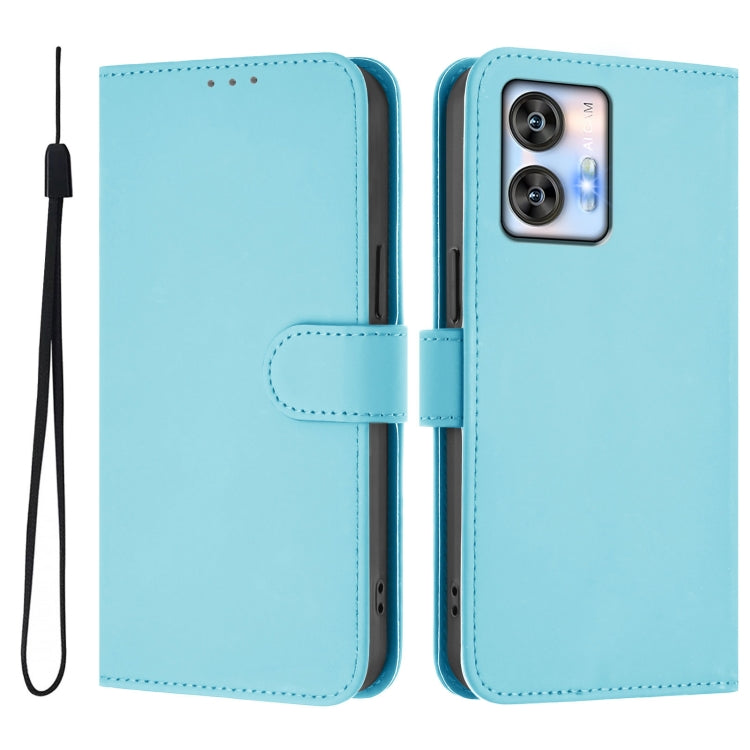 Funda de Piel Sintética con Cordón para Teléfono Oukitel C35 (Azul Cielo)