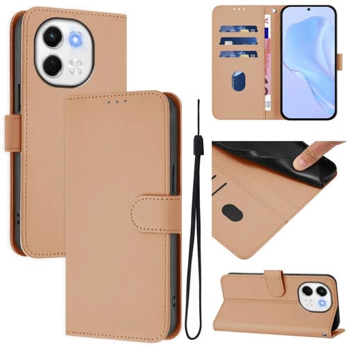 Funda de Piel para Tecno Spark 30 5G y Pova 6 Neo 5G con Textura y Cordón (Piel)