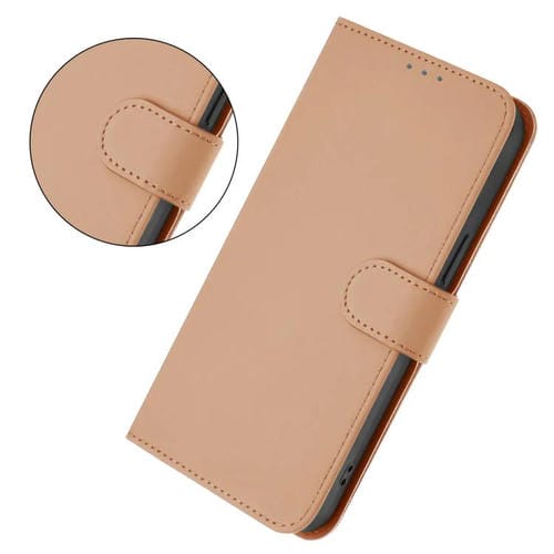 Funda de piel con cordón para Tecno Pop 10, color piel