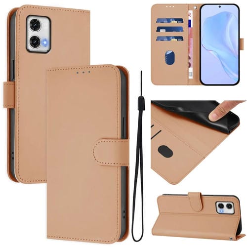 Funda Piel Sintética con Cordón para Motorola Moto G73 5G (Piel)