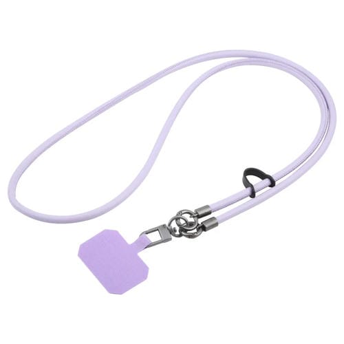 Cordón de Cuero para Teléfono Tipo Bandolera Antipérdida Largo (Morado)