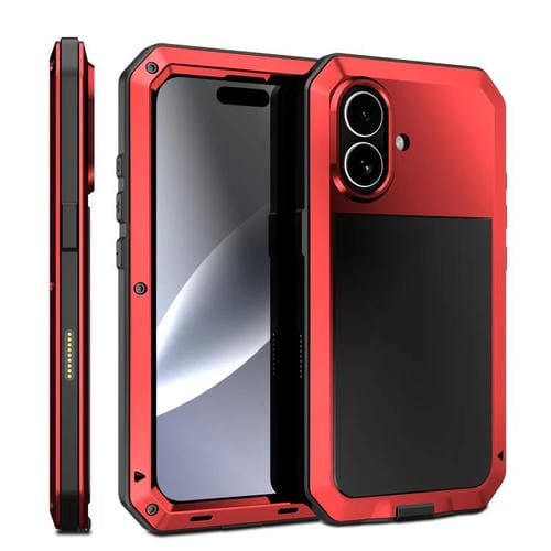 Funda metálica triple a prueba de golpes RedPepper para iPhone 17 (roja)