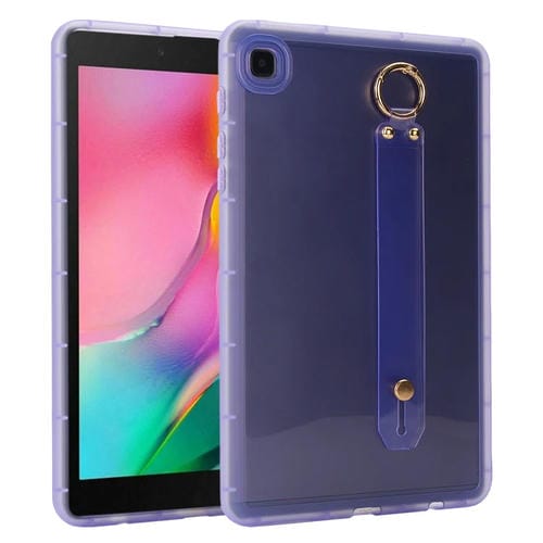 Funda híbrida TPU suave para Tablet Samsung Galaxy Tab A 8.0 T290 2019 con Soporte para Pulsera (Morado)
