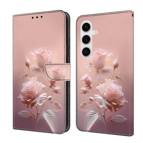 Funda de Piel Samsung Galaxy A35 5G Pintada a Mano Flores de Cerámica