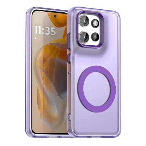 Funda híbrida TPU Motorola Moto S50 Candy Magsafe PC (Morado)