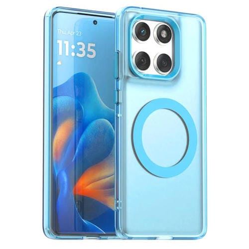 Funda híbrida de TPU y PC con Magsafe Candy para Motorola Edge 60 Fusion (azul)