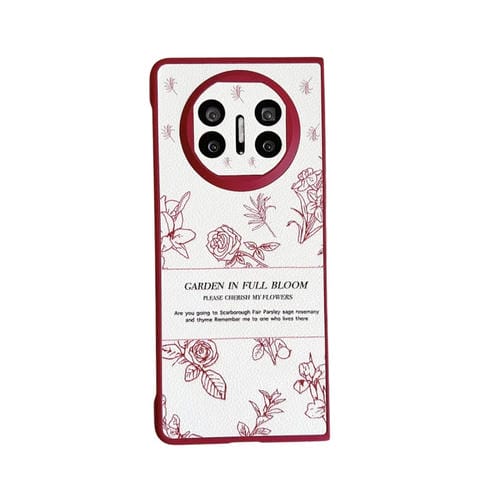 Funda para Teléfono Huawei Mate X5 con Diseño de Flores y Bocetos (Rosa)