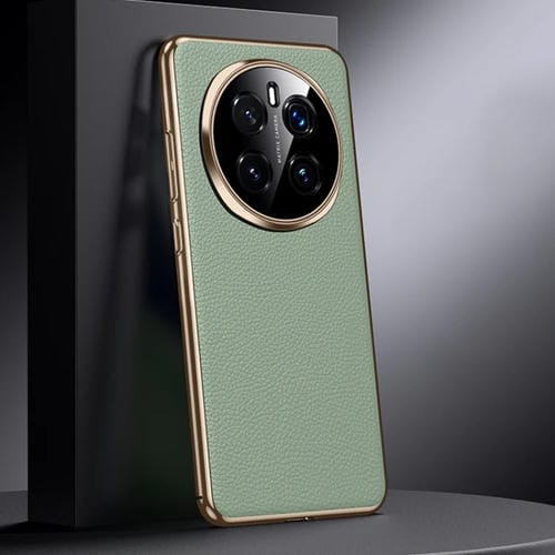 Funda de Cuero Genuino con PC para Honor Magic7 (Verde)