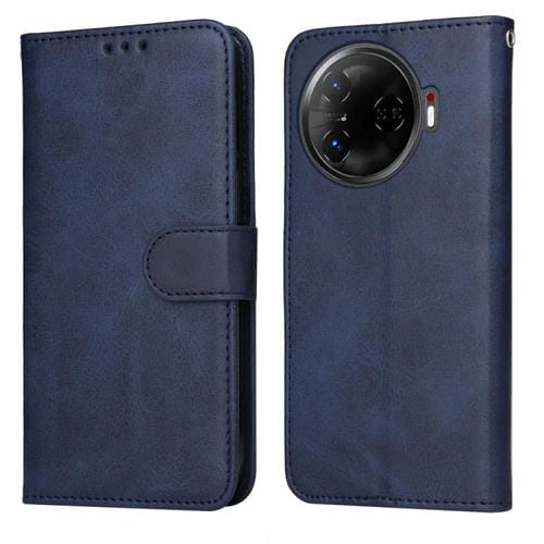 Funda de Piel Sintética con Tapa para Tecno Camon 30 Pro (Azul)