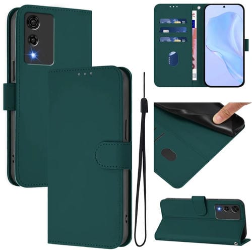 Funda de Piel Sintética con Cordón para Cubot A10 (Verde Oscuro)