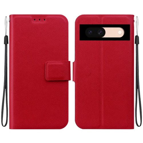 Funda de Cuero Ultrafina con Hebilla Magnética para Google Pixel 8A (Rojo)