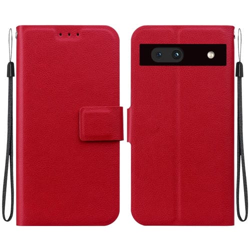 Funda de Cuero Ultrafina con Hebilla Magnética para Google Pixel 7A (Rojo)