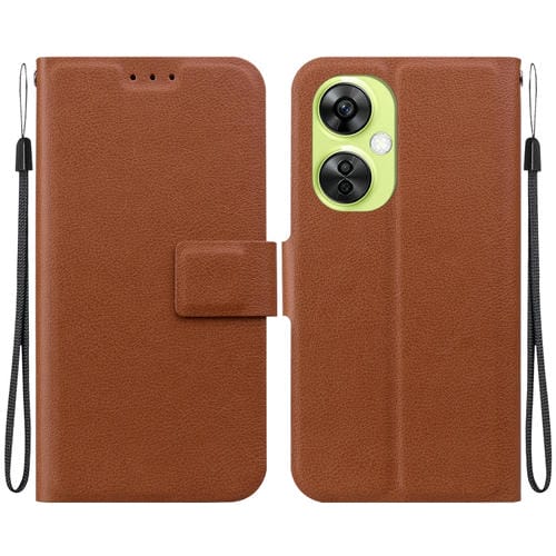 Funda de Cuero con Hebilla Magnética Ultrafina para OnePlus Nord Ce 3 Lite y Nord N30 (Marrón)