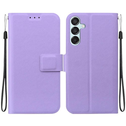 Funda Cuero Ultrafina Samsung Galaxy M15/F15 Hebilla Magnética (Morado)