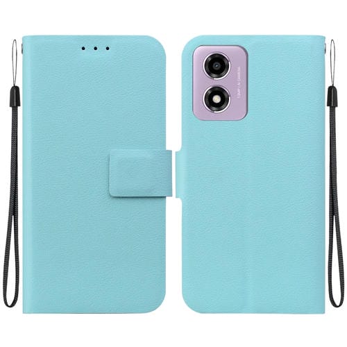 Funda de Cuero Ultrafina con Hebilla Magnética para Motorola Moto E14 y Moto G04S (Verde)