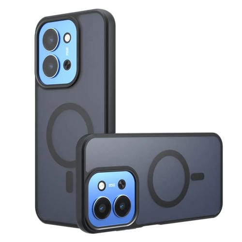 Funda híbrida de TPU y PC con protección MagSafe para Redmi 15C 4G/5G (173,1 mm) (negro esmerilado)