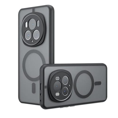 Funda híbrida TPU y PC para Honor Magic6 Pro con orificio Magsafe (Negro Esmerilado)
